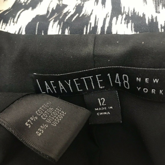 Lafayette 148 NY Jacket Mob Wives Geo Print Chic 12 Lined - Picture 12 of 12